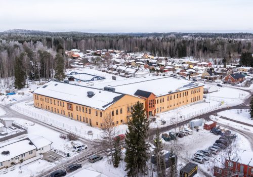 260220 Kvarnverket bygger Vallargärdets nya skola den 20 februari 2026
Foto: Fredrik Karlsson/SolstaFoto